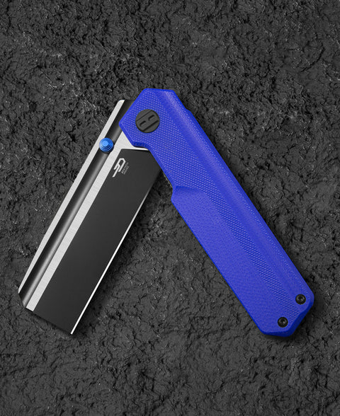 BESTECH TARDIS G10 Handle: 3.15" Black PVD+Satin D2 Blade Liner Lock BG54G