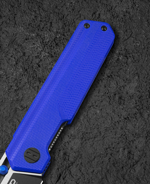 BESTECH TARDIS G10 Handle: 3.15" Black PVD+Satin D2 Blade Liner Lock BG54G