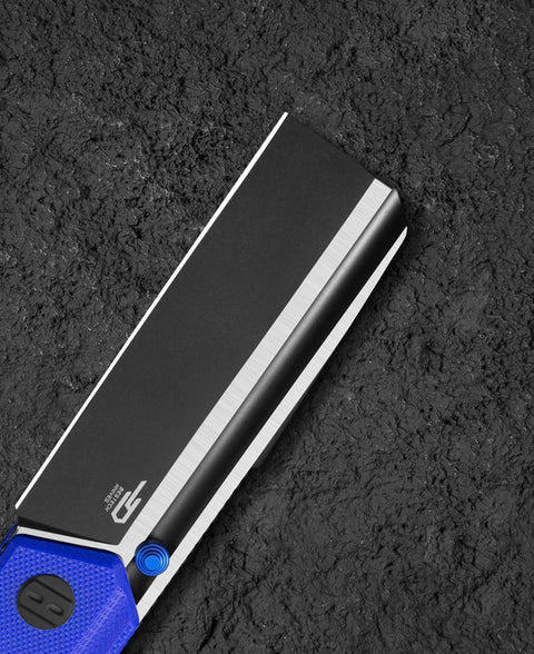 BESTECH TARDIS G10 Handle: 3.15" Black PVD+Satin D2 Blade Liner Lock BG54G