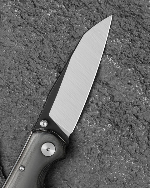 BESTECH SNAKEBIRD BG58B Black Micarta Handle 3.54" 14C28N Blade