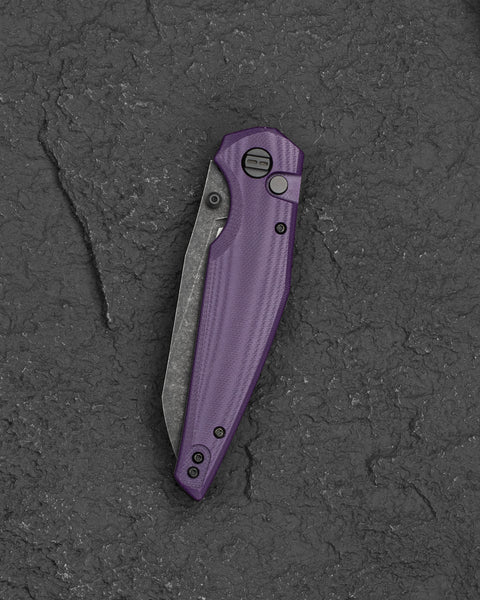 BESTECH SNAKEBIRD BG58E Purple G10 Handle 3.54" 14C28N Blade