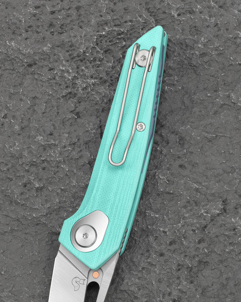 BESTECH VK-VOID G10 BG63B Light Blue G10 Handle 2.854" M-CUT Blade