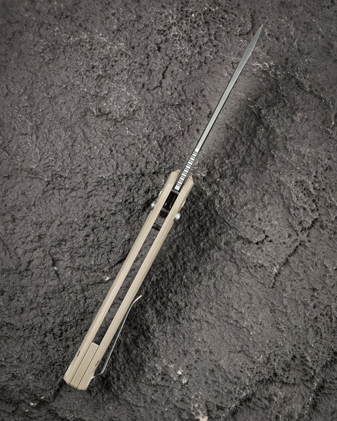 BESTECH NOCTAR BG66C Tan G10 Handle: 3.71'' 14C28N Blade