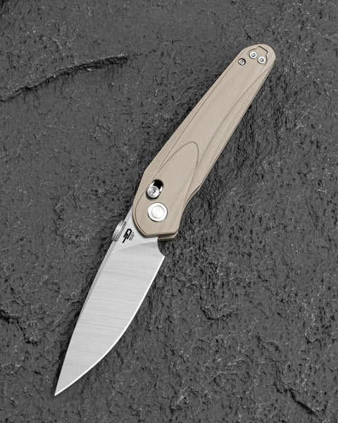 BESTECH MOTHUS BG67B Khaki G10 Handle: 3.47" 14C28N Blade