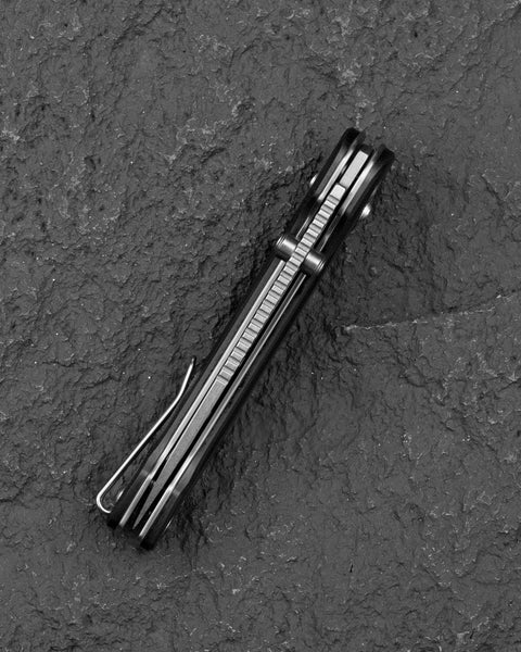 BESTECH COBBER BG68A Black G10 Handle: 3.37" 14C28N Blade, Bar Lock, Thumb Hole, Thumb Studs