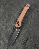 BESTECH COBBER BG68F Brown Micarta Handle: 3.37