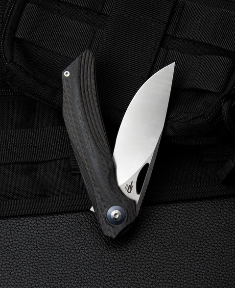 BESTECH FALKO BL01A Interlayer with Carbon Fiber and G10 Handle 3.54" 154CM Blade