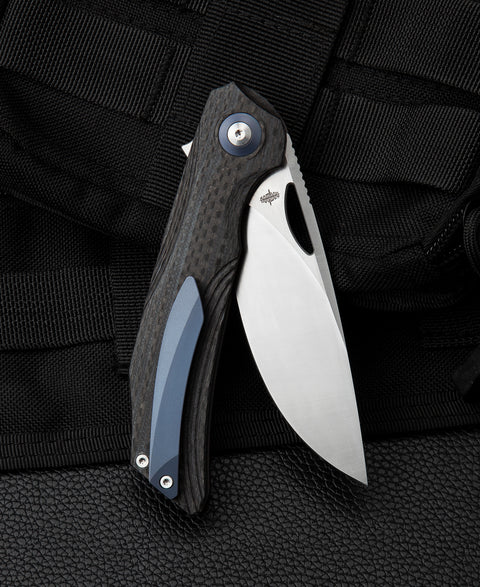 BESTECH FALKO BL01A Interlayer with Carbon Fiber and G10 Handle 3.54" 154CM Blade