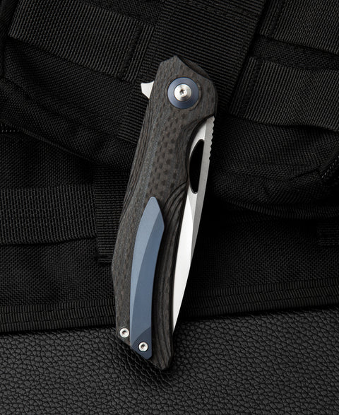 BESTECH FALKO BL01A Interlayer with Carbon Fiber and G10 Handle 3.54" 154CM Blade