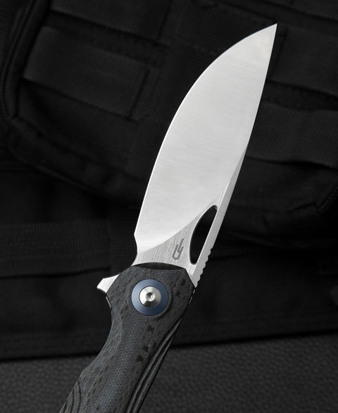BESTECH FALKO BL01A Interlayer with Carbon Fiber and G10 Handle 3.54" 154CM Blade