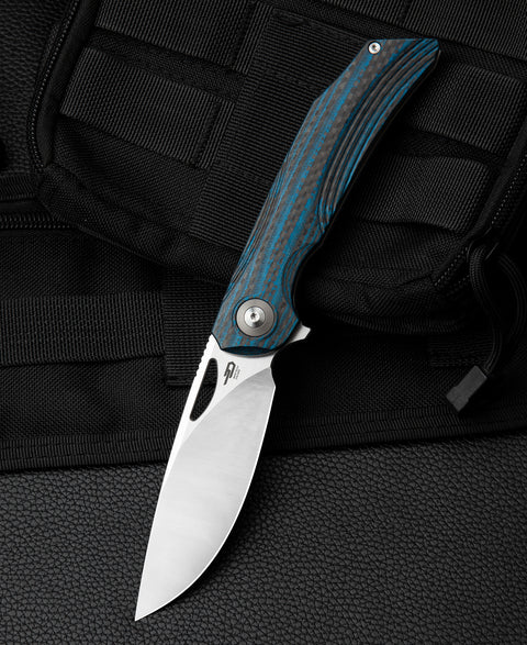 BESTECH FALKO BL01B Interlayer with Carbon Fiber and G10 Handle 3.54" 154CM Blade