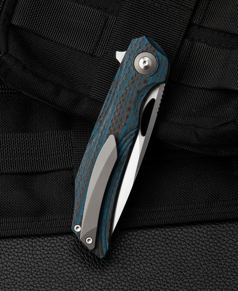 BESTECH FALKO BL01B Interlayer with Carbon Fiber and G10 Handle 3.54" 154CM Blade
