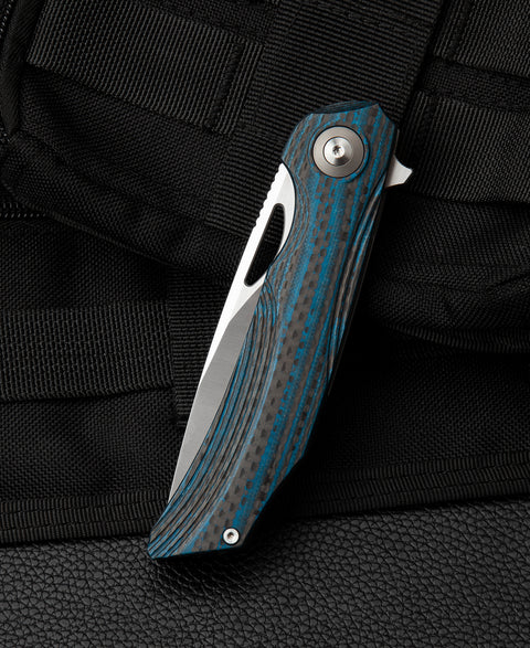 BESTECH FALKO BL01B Interlayer with Carbon Fiber and G10 Handle 3.54" 154CM Blade