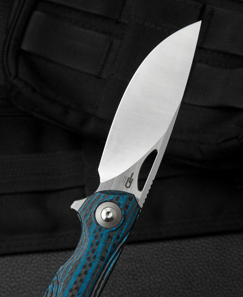 BESTECH FALKO BL01B Interlayer with Carbon Fiber and G10 Handle 3.54" 154CM Blade