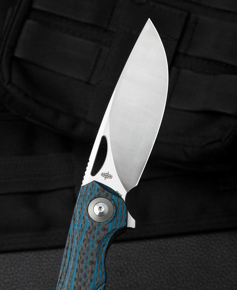 BESTECH FALKO BL01B Interlayer with Carbon Fiber and G10 Handle 3.54" 154CM Blade