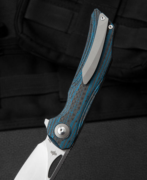 BESTECH FALKO BL01B Interlayer with Carbon Fiber and G10 Handle 3.54" 154CM Blade