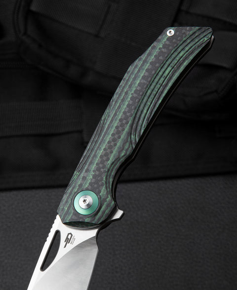 BESTECH FALKO BL01C Interlayer with Carbon Fiber and G10 Handle 3.54" 154CM Blade