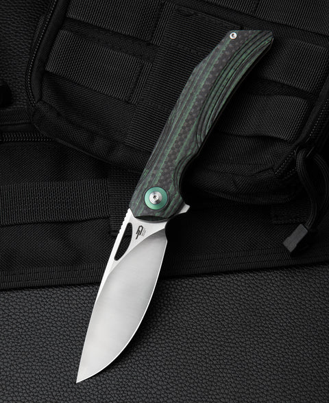 BESTECH FALKO BL01C Interlayer with Carbon Fiber and G10 Handle 3.54" 154CM Blade