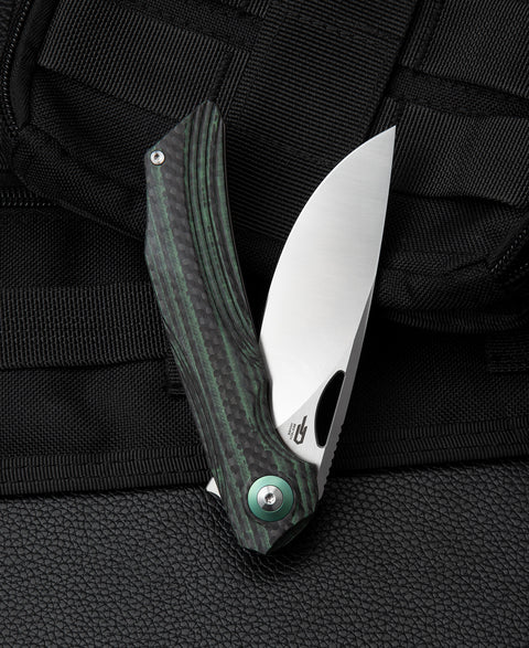 BESTECH FALKO BL01C Interlayer with Carbon Fiber and G10 Handle 3.54" 154CM Blade