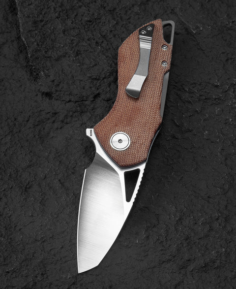 BESTECH RIVERSTONE BL03E Canvas Micarta Handle 2.45" 154CM Blade