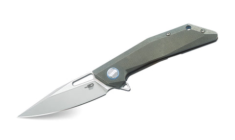 BESTECH SHRAPNEL BT1802A 3.54" CPM-S35VN Blade 6AL4V Titanium with carbon fiber inlayed Handle