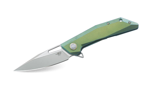 BESTECH SHRAPNEL BT1802B 3.54" CPM-S35VN Blade 6AL4V Titanium with carbon fiber inlayed Handle