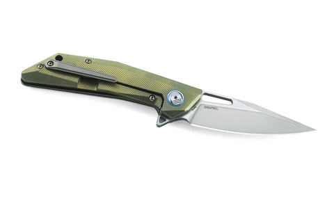 BESTECH SHRAPNEL BT1802D 3.54" CPM-S35VN Blade 6AL4V Titanium with carbon fiber inlayed Handle