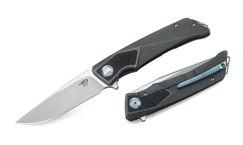 BESTECH SKY HAWK BT1804A Titanium+Carbon Fiber inlayed Handle: 3.58" CPM-S35VN Blade