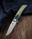 BESTECH SKY HAWK BT1804B Titanium+Carbon Fiber inlayed Handle: 3.58