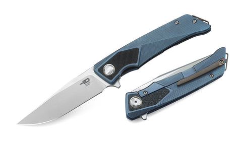 BESTECH SKY HAWK BT1804C Titanium+Carbon Fiber inlayed Handle: 3.58" CPM-S35VN Blade