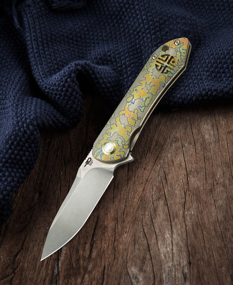 BESTECH EMPEROR BT1808D 3.11" CPM-S35VN Blade Titanium Handle