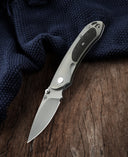 BESTECH JUNZI BT1809A Titanium+Carbon Fiber inlayed Handle: 2.76