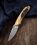 BESTECH JUNZI BT1809B Titanium+Carbon Fiber inlayed Handle: 2.76