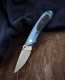 BESTECH JUNZI BT1809D Titanium+Carbon Fiber inlayed Handle: 2.76