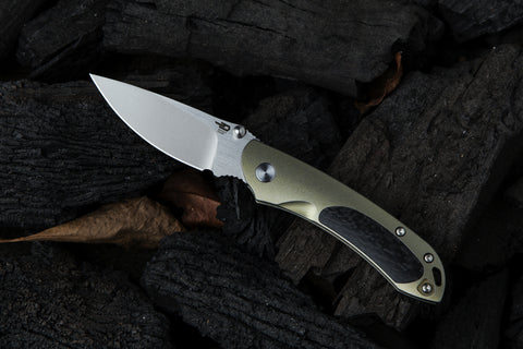 BESTECH JUNZI BT1809E Titanium+Carbon Fiber inlayed Handle: 2.76" CPM-S35VN Blade