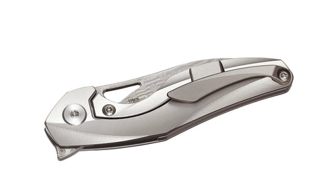 BESTECH THE RETICULAN BT1810G Titanium Handle: 2.09" Damascus Blade