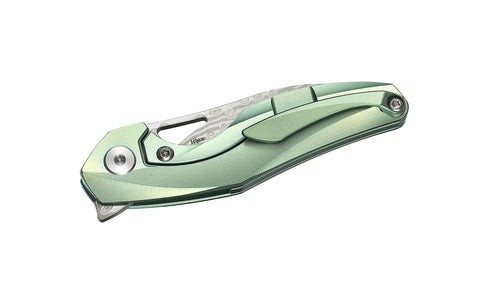 BESTECH THE RETICULAN BT1810I Titanium Handle: 2.09" Damascus Blade