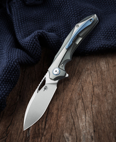 BESTECH ESKRA BT1813L-B Titanium Handle: 3.51" M390 Blade