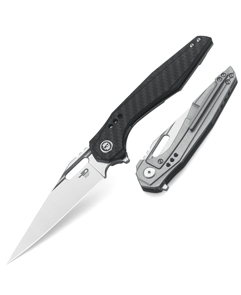 BESTECH MALWARE BT1902C Titanium +Carbon Fiber Handle: 3.86" S35VN Blade