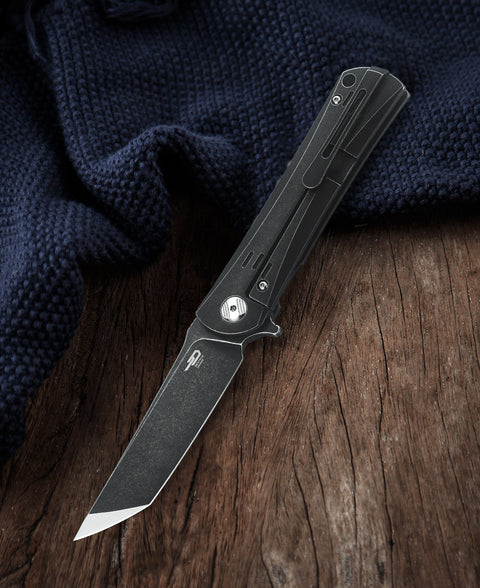 BESTECH KENDO BT1903B-L Titanium Handle: 3.51" S35VN Blade
