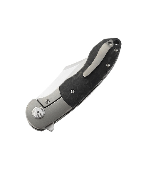 BESTECH BOWIETIE BT1906B Titanium+Carbon Fiber Inlay Handle: 3.54" M390 Blade