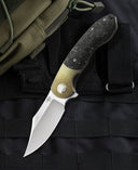 BESTECH BOWIETIE BT1906C Titanium+Carbon Fiber Inlay Handle: 3.54