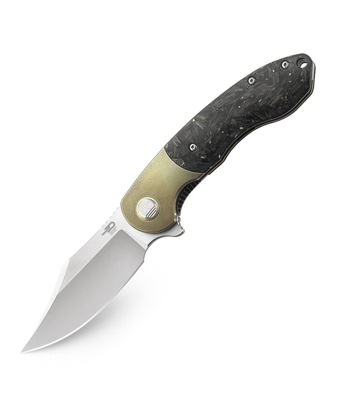 BESTECH BOWIETIE BT1906C Titanium+Carbon Fiber Inlay Handle: 3.54" M390 Blade