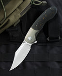 BESTECH BOWIETIE BT1906D Titanium+Carbon Fiber With Gold Inlay Handle: 3.54