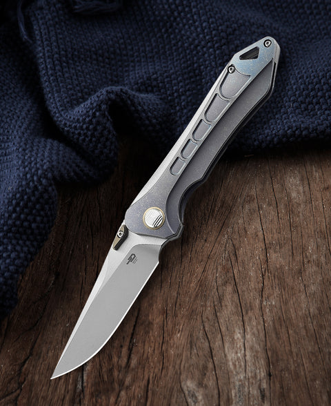 BESTECH SUPERSONIC BT1908B Titanium Handle: 3.39" S35VN Blade