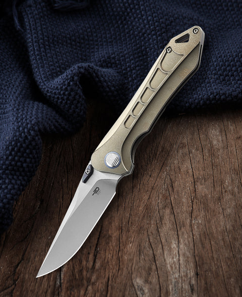 BESTECH SUPERSONIC BT1908C Titanium Handle: 3.39" S35VN Blade
