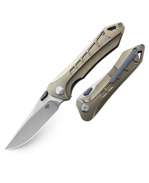 BESTECH SUPERSONIC BT1908C Titanium Handle: 3.39" S35VN Blade