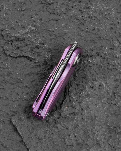 BESTECH TULIP BT1913H Titanium Handle: 1.34" Damasteel Blade