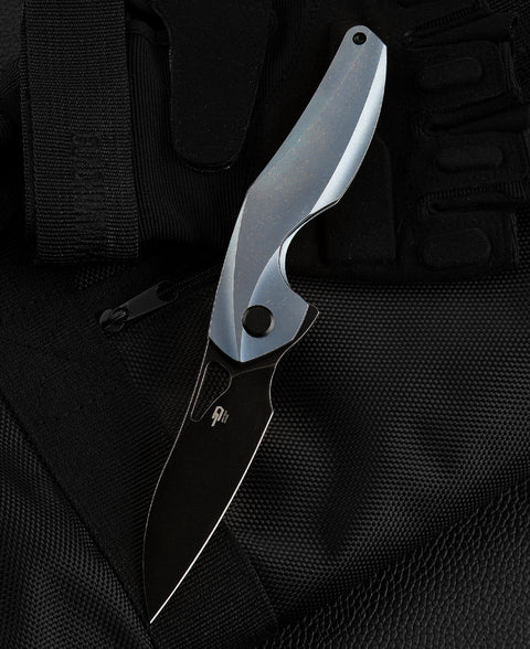 BESTECH THE RETICULAN(Medium) BT2003B Titanium Handle: 3.25" S35VN Blade