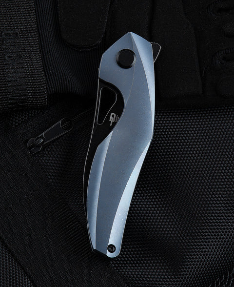 BESTECH THE RETICULAN(Medium) BT2003B Titanium Handle: 3.25" S35VN Blade